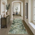 thumbnail image 2 of BERTHMEER 2'x6' Washable Runner Rugs for Hallway Entrance Bedroom Entryway Kitchen Modern Abstract Non-Slip Rugs,Green&Golden, 2 of 6