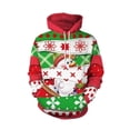 thumbnail image 1 of Sudadera con capucha roja para hombre, muñeco de nieve, Papá Noel feliz, estampado 3D, sudaderas con personalidad, sudadera deportiva informal, abrigo, Navidad, Año Nuevo, 2024, 1 of 4