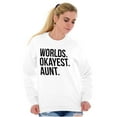 thumbnail image 3 of Worlds Okayest Aunt Niece Nephew Cute Women Plus Size Crewneck Sweatshirt Brisco Brands 3X, 3 of 5