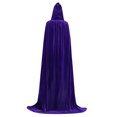 thumbnail image 3 of Bewildely Capa con capucha de Halloween Capa larga de terciopelo Disfraces de cosplay Capa larga de unisex Kits de decoración para fiestas, 3 of 6