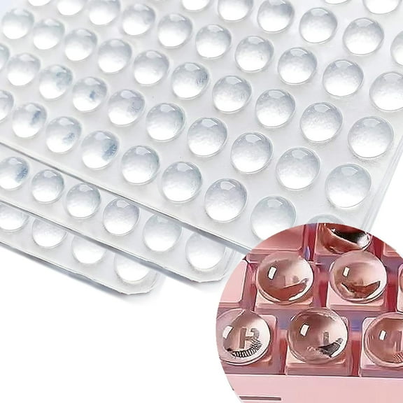 64 Pcs Keyboard Bubbles for Long Nails,2026 new Raised Clear Glass Long Nail Keyboard Covers, Designed specifically for women,Suitable for typing