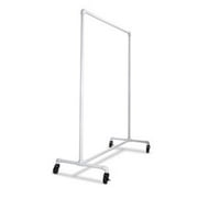 Econoco PSBBWTE Pipeline Non-Adjustable Ballet Bar - Gloss White Garment Rack