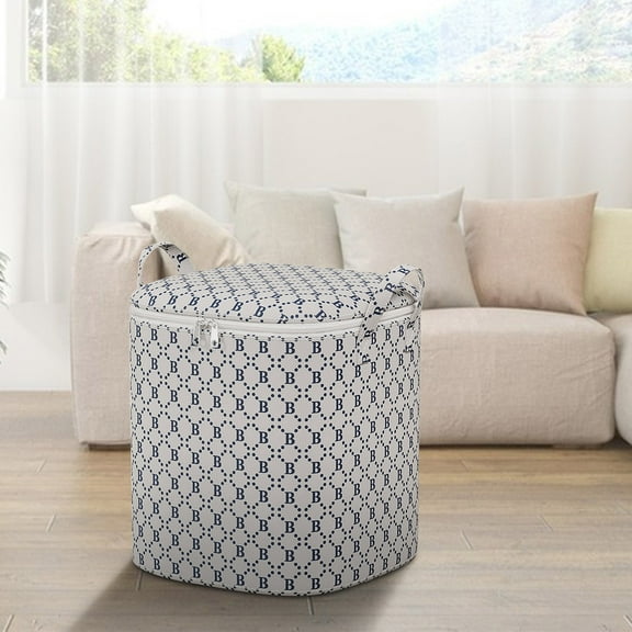 Yyuenw Canvas Storage Basket with Lid,Large Laundry Hamper with Handles-Collapsible Storage Bin for Kids Room,Nersury Hamper,Toy Storage