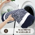 thumbnail image 5 of Findosom 3pcs Bathroom Rugs Set with U-Shaped Mat, Non Slip, Quick Drying, Ultra Soft and Water Absorbent Bath Rug Mat Carpet Machine Washable 20"x32"+20"x59"+U Shape 20"x24" Navy, 5 of 7