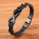 thumbnail image 3 of Ganfancp Hombres de Cuero de Acero Inoxidable Cierre Magnético de Cuero Pulsera de Cadena de Cuero Pulsera de Cuero 19Cm Ofertas Del Día Liquidación 1 Pulsera, 3 of 3