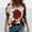 Red, variant on Womens Plus Size Tops,Womens Blouses,Women Casual T-shirt Floral Printed V-Neck Short Sleeve Pullover Blouse Tops Shirt