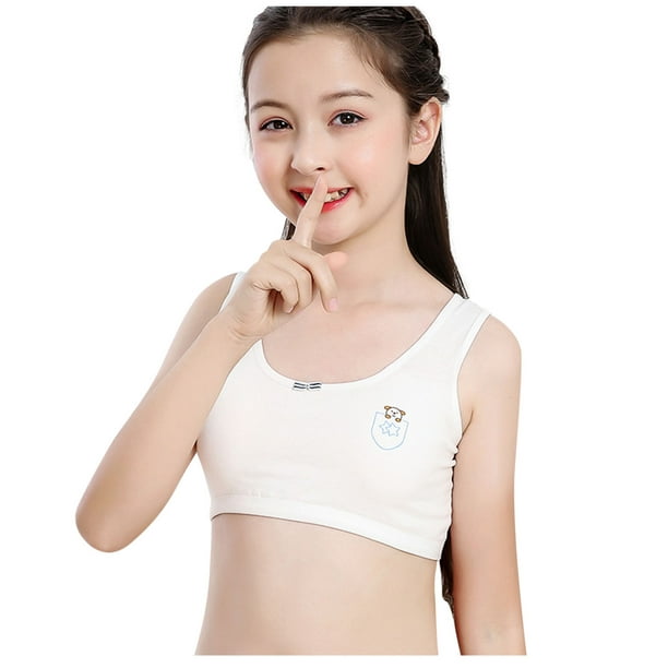 DPTALR Kids Girls Underwear Foam Bra Vest Children Underclothes Sport  Undies Clothes