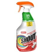 Shout Active Enzyme Laundry Stain Remover Spray, Triple-Acting Formula Clings, Penetrates, and Lifts 100+ Types of Everyday Stains - Prewash Spray 22 FL. OZ.