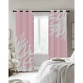 thumbnail image 3 of Coral Pink Blackout Curtains 45 Inches Long for Bedroom, Coastal White Ocean Marine Nautical Beach Thermal Insulated Room Darkening Black Out Window Curtain Panels Grommet Drapes for Living Room, 3 of 8