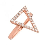Sole Du Soleil SDS20182R6 Lupine Collection Womens 18k Rose Gold Plated Triangle Fashion Ring - Size 6