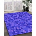 thumbnail image 3 of Ahgly Company Tapis d'Intérieur Lavable en Machine Carré Transitionnel Aztech Violet, 3 Pieds Carré, 3 of 7