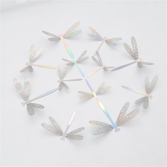 NIAIZEK 36pcs 3D Imitation Dragonfly Wall Sticker Removable Adhesive Wedding Party Home Decor Easy to Apply No Residue(4.72X3.54X0.08in)