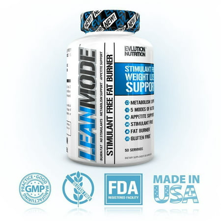 Evlution Nutrition Lean Mode Stimulant-Free Weight Loss Support with Garcinia Cambogia, Carnitine, CLA, and Green Tea Leaf extract (50 Servings), 150 (Best Vitamin Brands On The Market)