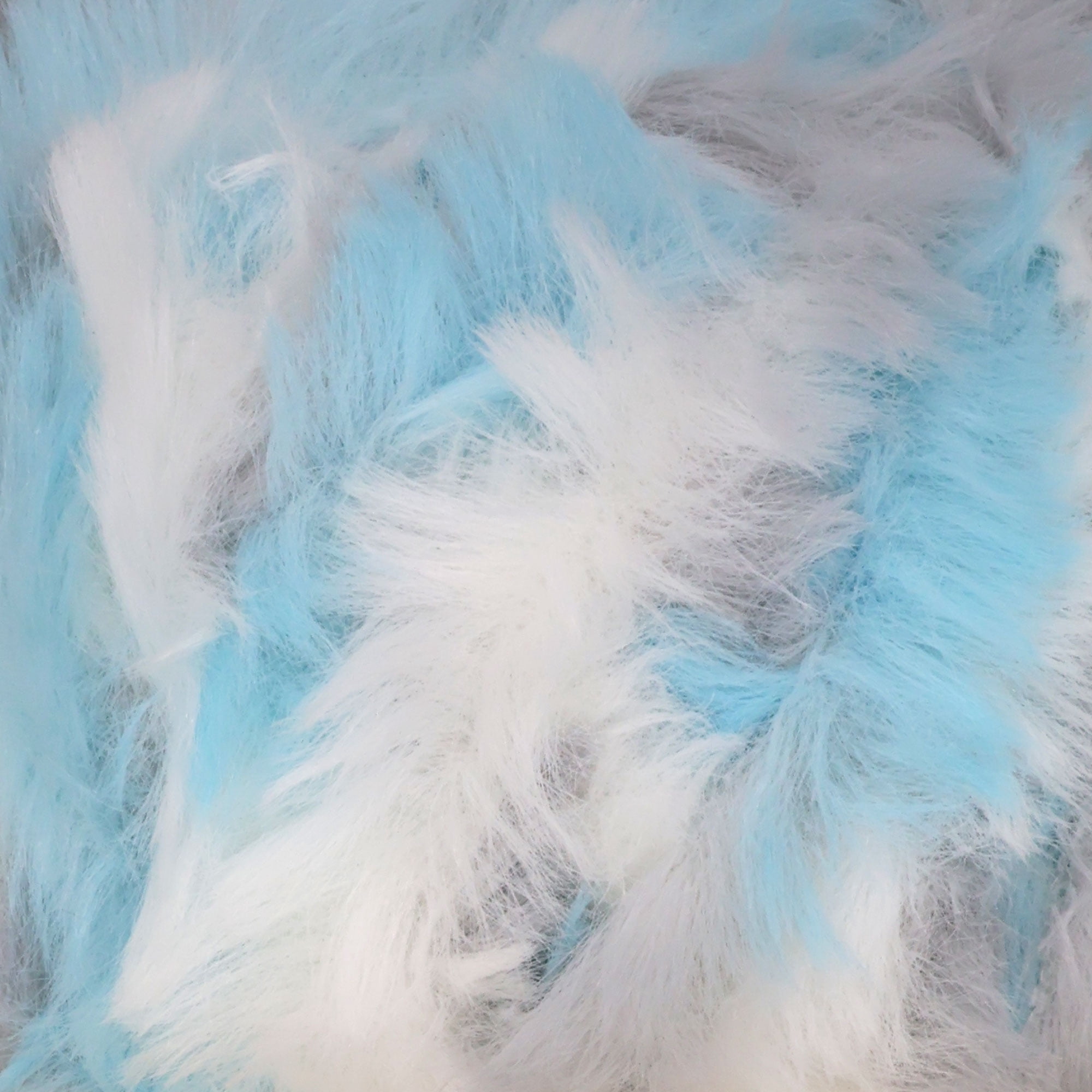 JubileeYarn Luxe Fluff Yarn - 100g/Skein Chunky Polyester Faux Fur - Heron - 4 Skeins