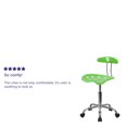 thumbnail image 2 of Vibrant Apple Green and Chrome Swivel Task Chair with Tractor Seat, 2 of 9