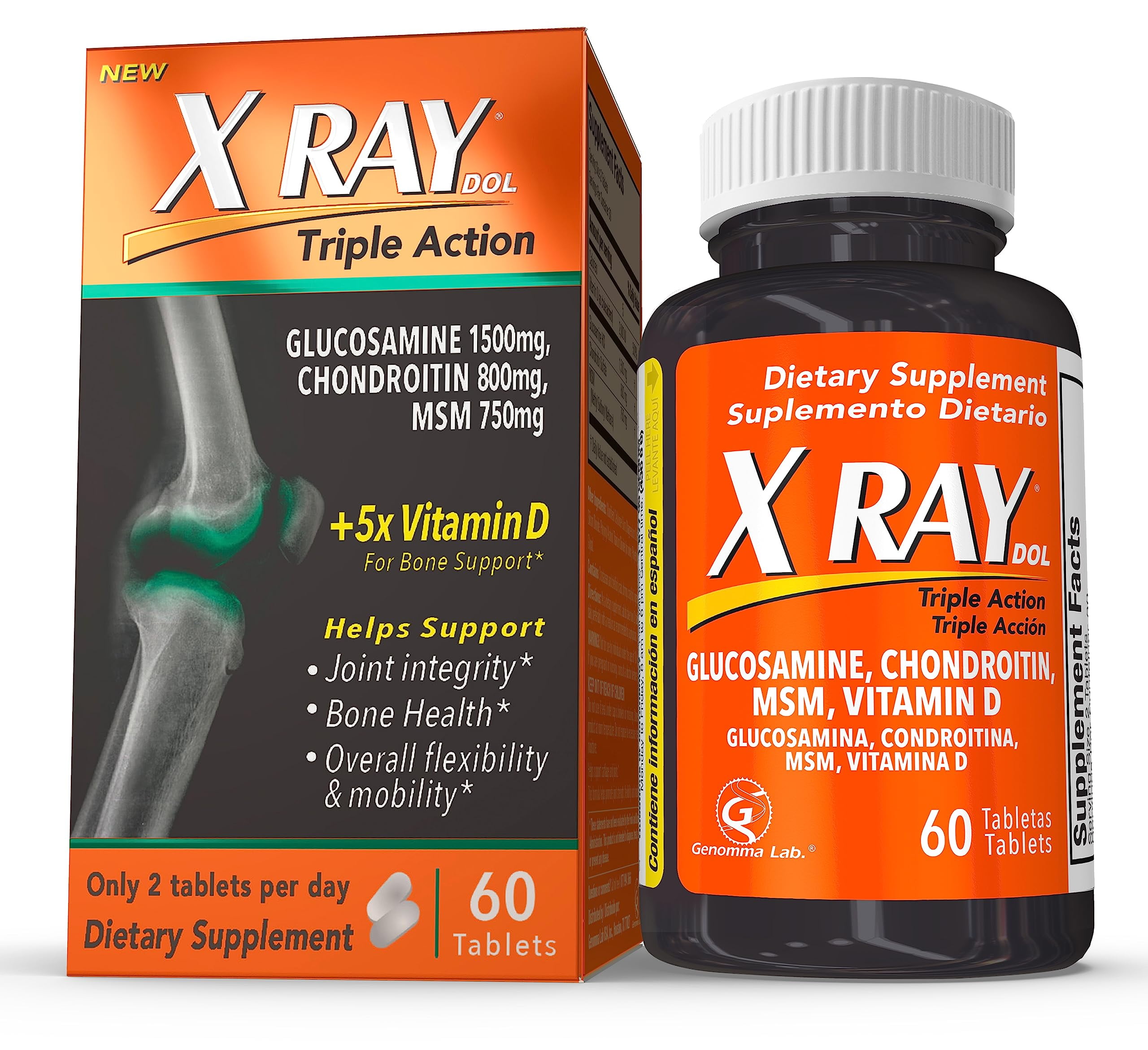 Suplemento X Ray Dol de triple acción: glucosamina y condroitina ...