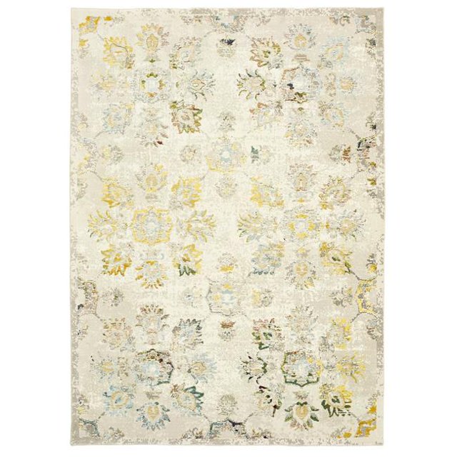 LR Home GALAC81274WTM4060 Gala Pastoral Indoor Area Rug, Wheat Multi - 4 x 6 ft.