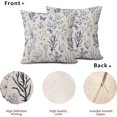 thumbnail image 5 of Spring Navy Blue Floral Pillow Covers 16x16 Inch Vintage Wild Flower Herbs Plant Butterfly Decorative Pillow Cases Botanical Farmhouse Cushion Covers Home Decor for Sofa Couch Outdoor Set of 2, 5 of 6