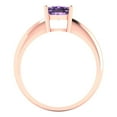 thumbnail image 4 of Clara Pucci 14K Rose Gold Solid Gold Alexandrite Solitaire Anniversary Ring for Women - 1.5 cttw Cushion Cut, 4 of 7