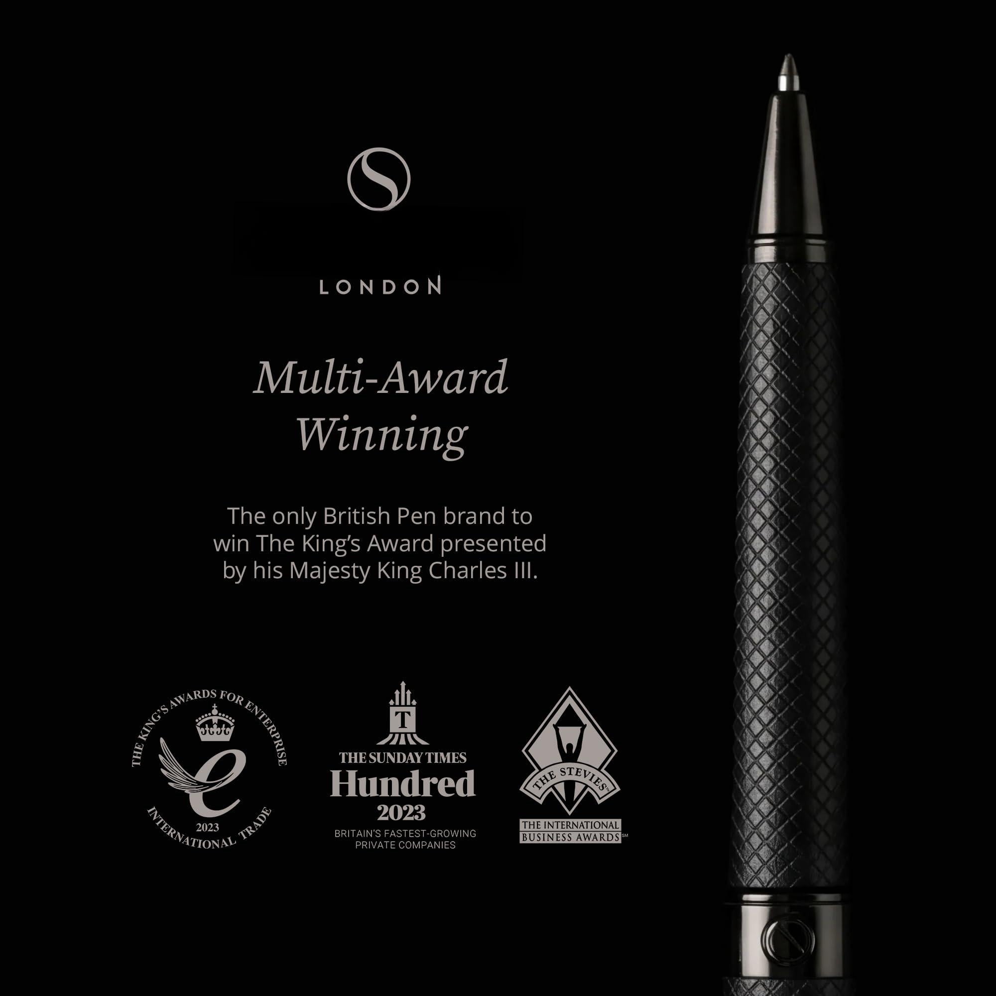 All Black Ballpoint Pen -stunning Luxury Metal Matt  Schmidt Refill Gift Set For Men & Women Professional Executive Office Nice Fancy Designer Pens