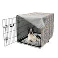 thumbnail image 5 of Rainbow Dog Crate Cover, Bookworm Unicorn Multicolor Striped Background, Easy to Use Pet Kennel Cover Small Dogs Puppies Kittens, 7 Sizes, Multicolor, by Ambesonne, 5 of 6