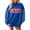 Dark Blue, variant on Women's Christmas Merry Sweatshirt, Plaid Long Sleeve Mock Neck Pullover Top for Holiday Casual Wear
