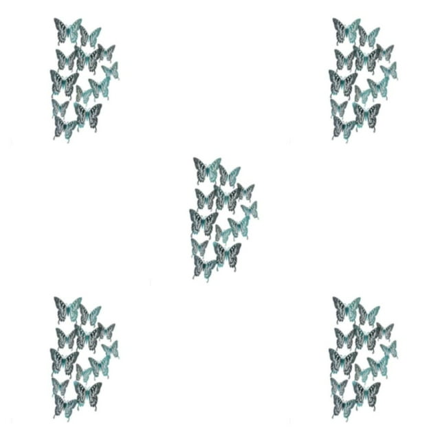 Transemion Glitter And Exquisite Stickers For Amazing Home Decor With Butterflies Various LK12 green 5Set