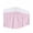Pink, variant on Pure Light Grey Wrap Around Bed Skirts for California King Bed 18" Drop, Bed Skirt with Adjustable Elastic Belt Dust Ruffle Bed Valance for Bedroom Hotel Luxury Simple Solid Color Bed Frame Cover