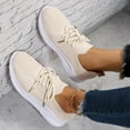 thumbnail image 2 of nsendm Female Fashion Sneakers Adult Womens Sneaker On Travel Soft Sole Comfortable Shoes Outdoor Mesh Runing Fashion Sports on Womens Sneaker Beige 7.5, 2 of 7