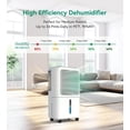 thumbnail image 2 of 2500 Sq.Ft Dehumidifier for Basement with Drain Hose Max 34 Pints, VEAGASO Dehumidifiers for Home, Large Room, Bathroom, Bedroom, Three Modes, Intelligent Humidity Control, Dry Clothes, 24HR Timer, 2 of 4