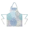 thumbnail image 2 of Blue Floral Leaf Pattern Apron-Garden Aprons for Women with Pockets-Cotton Linen Waterproof Kitchen Cooking Gardening Aprons Adjustable for Kitchen,Cooking,BBQ and Salon 33x27 Inch, 2 of 7