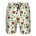thumbnail image 4 of Naloa Cute Bear Men's Beach Shorts, Surfing shorts, Swim trunks, Quick Dry Swim Trunks for Surfing Beach Fun - 3X-Large, 4 of 9