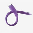 thumbnail image 3 of Hair Extension Clips 10pcs in Light Purple 20 Inch Straight Hair Synthetic Fiber Hairpieces for Party, 3 of 11