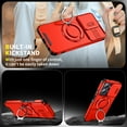 thumbnail image 6 of ELEHOLD Case for Motorola Moto G  5G(2025), TPU+PC Shockproof Military Grade Built-in Ring Holder Kickstand Magnetic Shockproof Case for Motorola Moto G  5G(2025),Red, 6 of 9