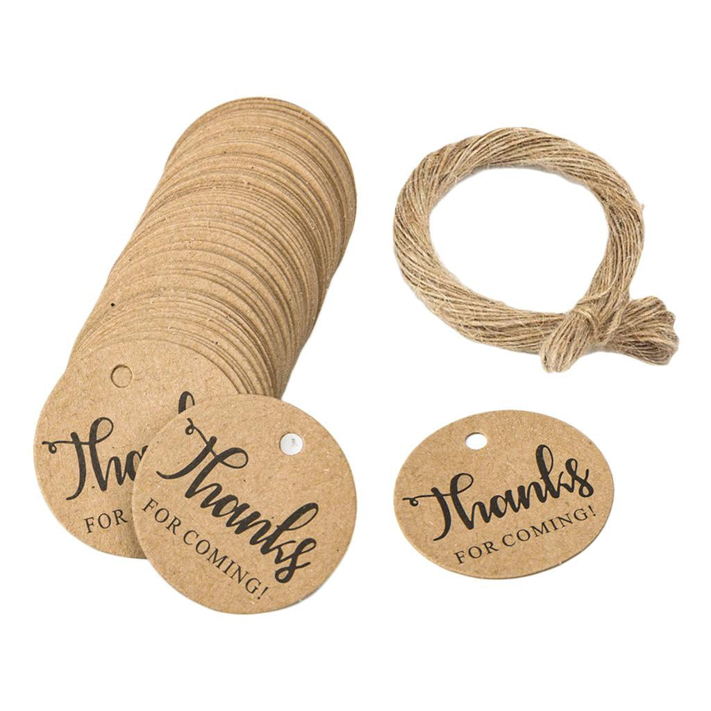 WRAPAHOLIC Back to School Gift Tags with String 100PCS First Day of School Gift Tag Teacher Printable Paper Tags with 100 Feet Natural Jute Twine 