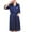 Dark Blue, variant on Women's Pajamas Set On Clearance Solid Color Glossy Robe Bathrobe Long Cardigan Bathrobe Black L