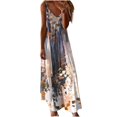 thumbnail image 2 of Pisexur Robe Sans Manches à Col en V Robe Longue Décontractée Imprimée Sans Manches à Bretelles à Col en V Robe pour Femmes, 2 of 5