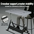 thumbnail image 4 of 30"x20" Foldable Welding Table Workbench - 350 lb Capacity Carbon Steel Work Bench with Tilt Angles & Retractable Rails, 4 of 6