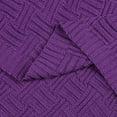 thumbnail image 4 of Unique Bargains Cotton Knitted Decorative Throw Blanket for Couch, 50"x60",Grape, 4 of 8