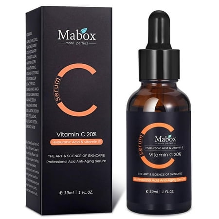 Vitamin C Face Serum, Professional Acid Anti-Aging Serum with 20% Vitamin C, Hyaluronic Acid & Vitamin E - 30ml