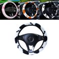 thumbnail image 4 of Car Steering Wheel Cover Cow Pattern Plush Stretch Steering Wheel Cover, 4 of 4