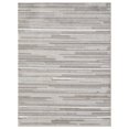 thumbnail image 1 of HomeRoots 473685 Tapis d'Intérieur Ou d'Extérieur Gris à Rayures Abstraites 5 x 7 Pi, 1 of 1