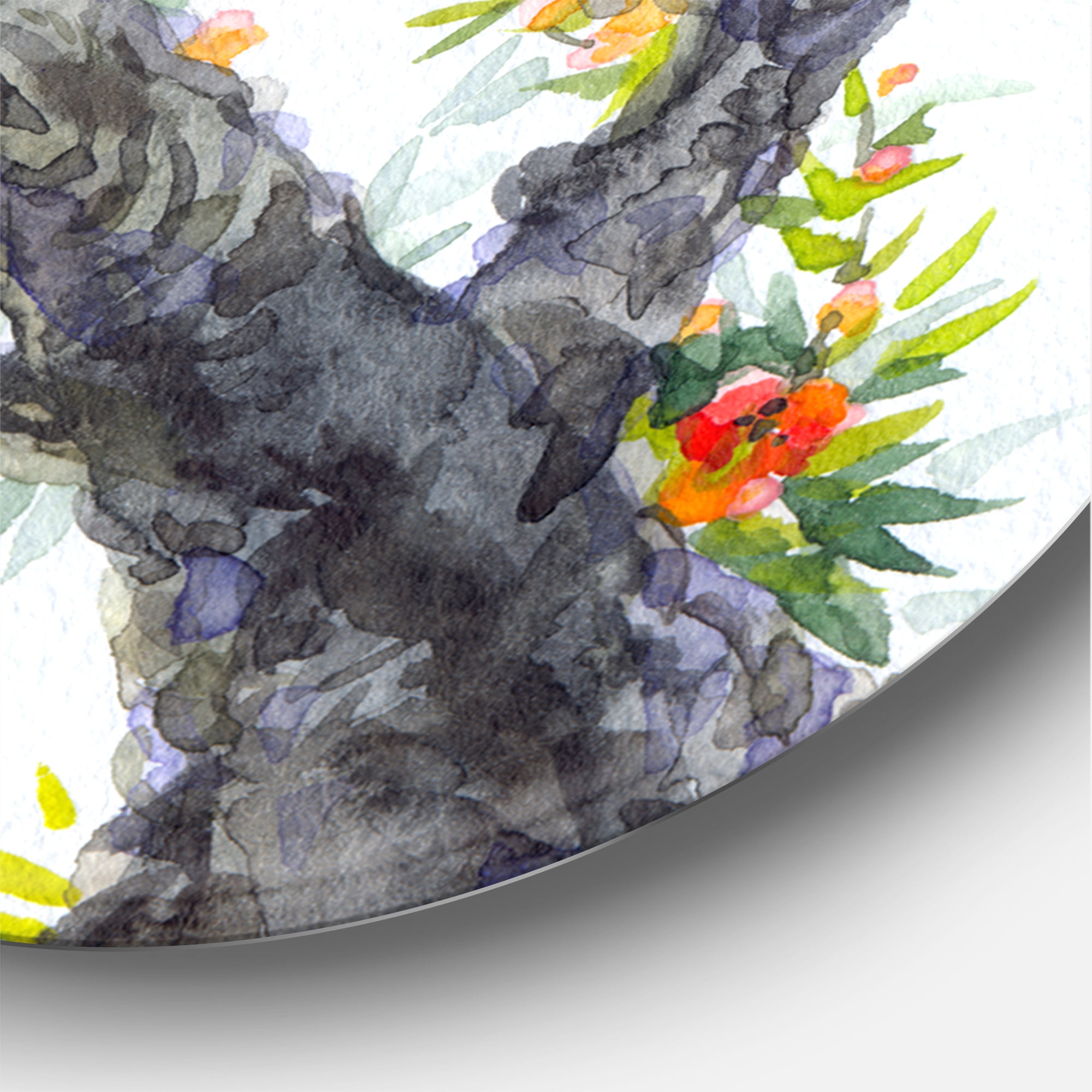 Designart 'Blooming Flowers Of An Old Tree In Spring II' Traditional Circle Metal Wall Art 11x11 - Disc of 11