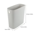 thumbnail image 2 of PBPBOX Household Slim Trash Can Light Grey Plastic Waste Storage for Bathroom and Kitchen, 2 of 8