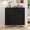 Black, variant on MDF Shoe Storage Cabinet with Flip Drawers & Adjustable Shelves, Modern Entryway Shoe Organizer Cabinet, Black