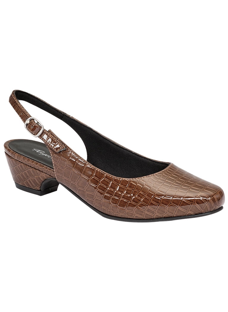 low slingback pumps