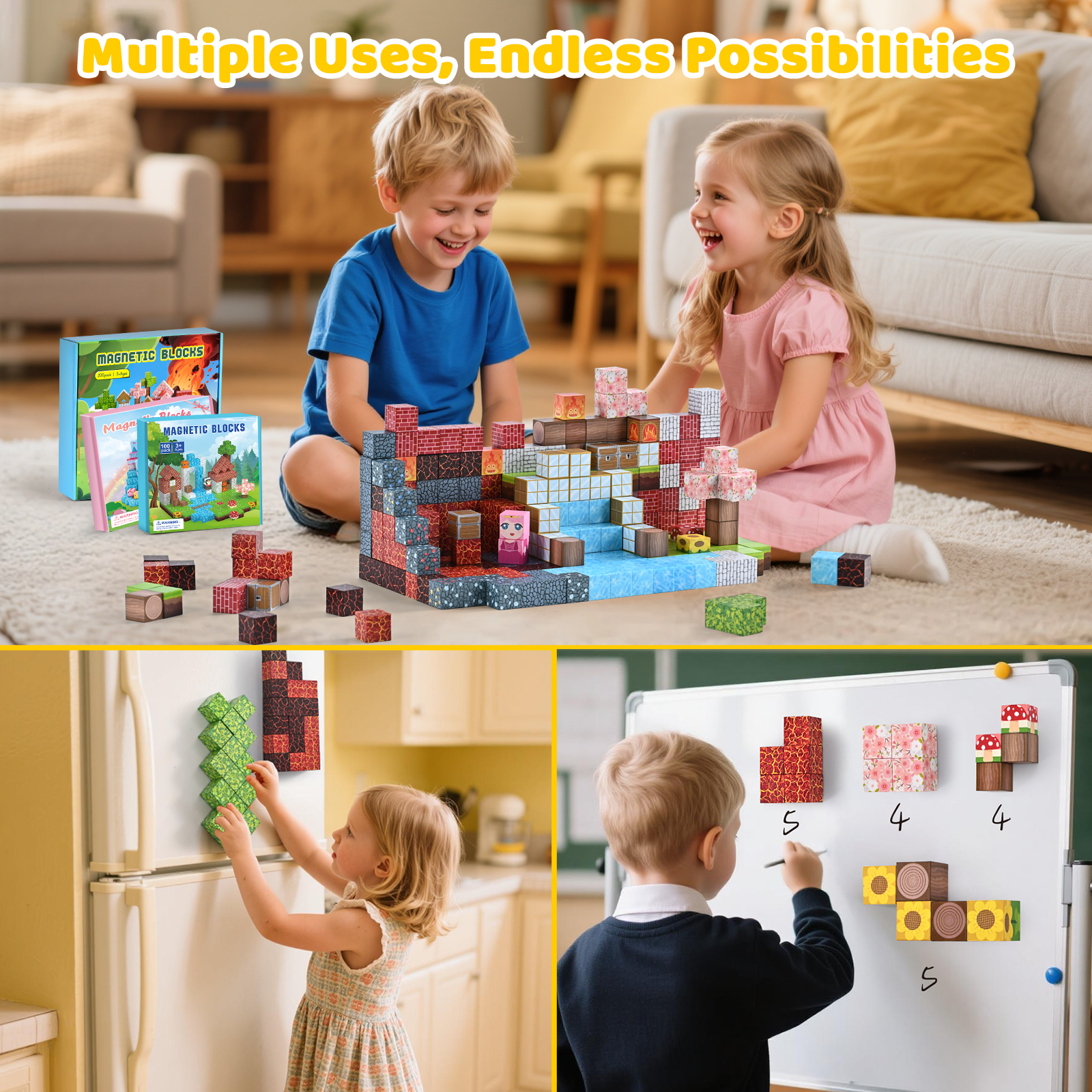 RaceGT 200-Piece Magnetic Building Blocks Set photo 4