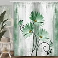 thumbnail image 2 of Rustic Farmhouse Shower Curtain, Farm Sage Green Daisy Floral Flowers and Butterfly on Country Wooden Shower Curtain for Bathroom, Turquoise Teal Gray Grey Shower Curtain with 12PCS Hooks, 70X84IN, 2 of 6