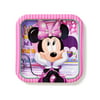 Minnie Mouse Bowtique 7 in Square Plate, Pack of 8, Party Supplies, 8 small party plates By American Greetings