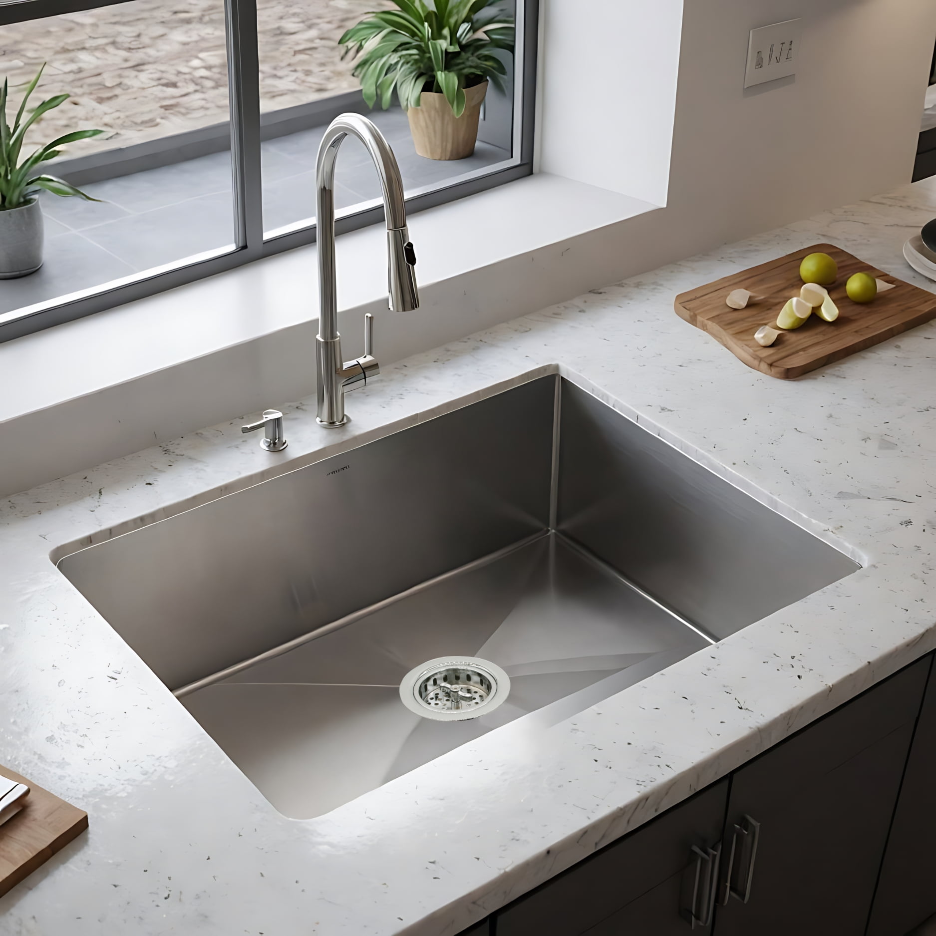 Westbrass COMBO PACK 3-1/2" Post Style Sink Strainer and Extra-Deep Waste Disposal Trim, Polished Nickel